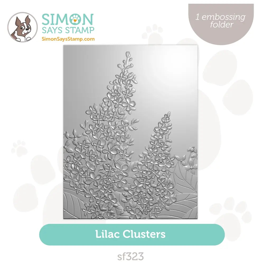 Simon Says Stamp Embossing Folder Lilac Clusters sf323 Out Of This World