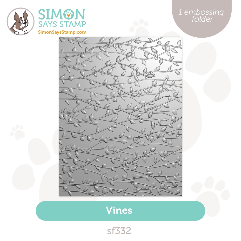 Simon Says Stamp Embossing Folder Vines sf332 Just A Note