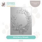 Simon Says Stamp Embossing Folder Wild Berry Wreath sf335 Stamptember