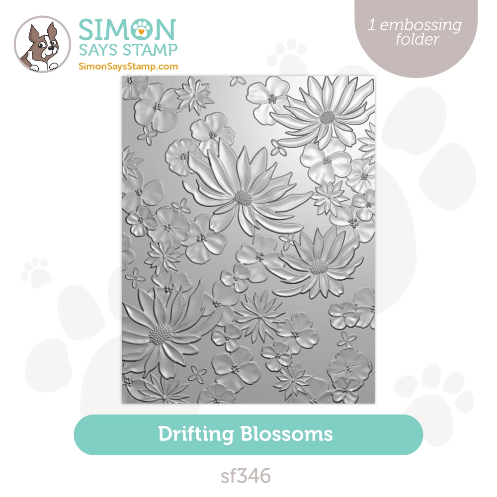 Simon Says Stamp Embossing Folder Drifting Blossoms sf346 Season Of Wonder