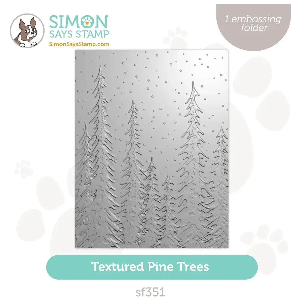 Tree Emboss Pattern Simon Says Stamp Embossing Folder Textured Pine Trees sf351 Season Of