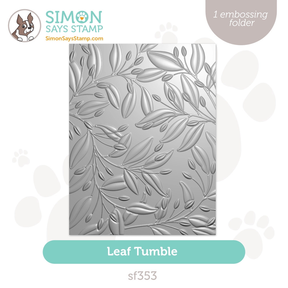 Simon Says Stamp Embossing Folder Leaf Tumble sf353 Stamptember