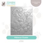 Simon Says Stamp Embossing Folder Hibiscus Cluster sf356 Stamptember