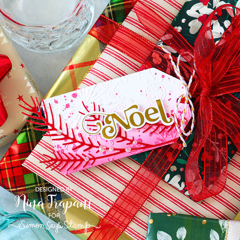 Simon Says Stamp Embossing Folder Fanciful Flurries sf336 Christmas Tag | color-code:ALT03