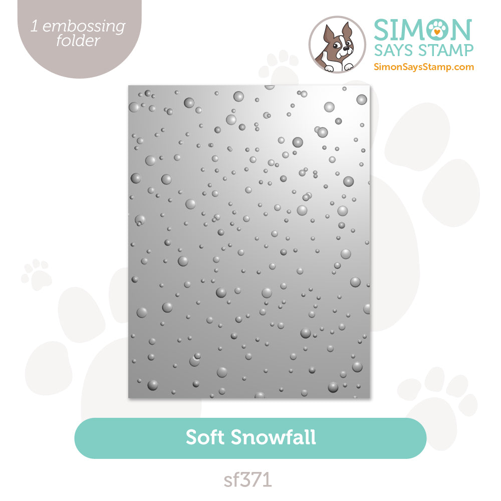 Simon Says Stamp Embossing Folder Soft Snowfall sf371 All The Joy