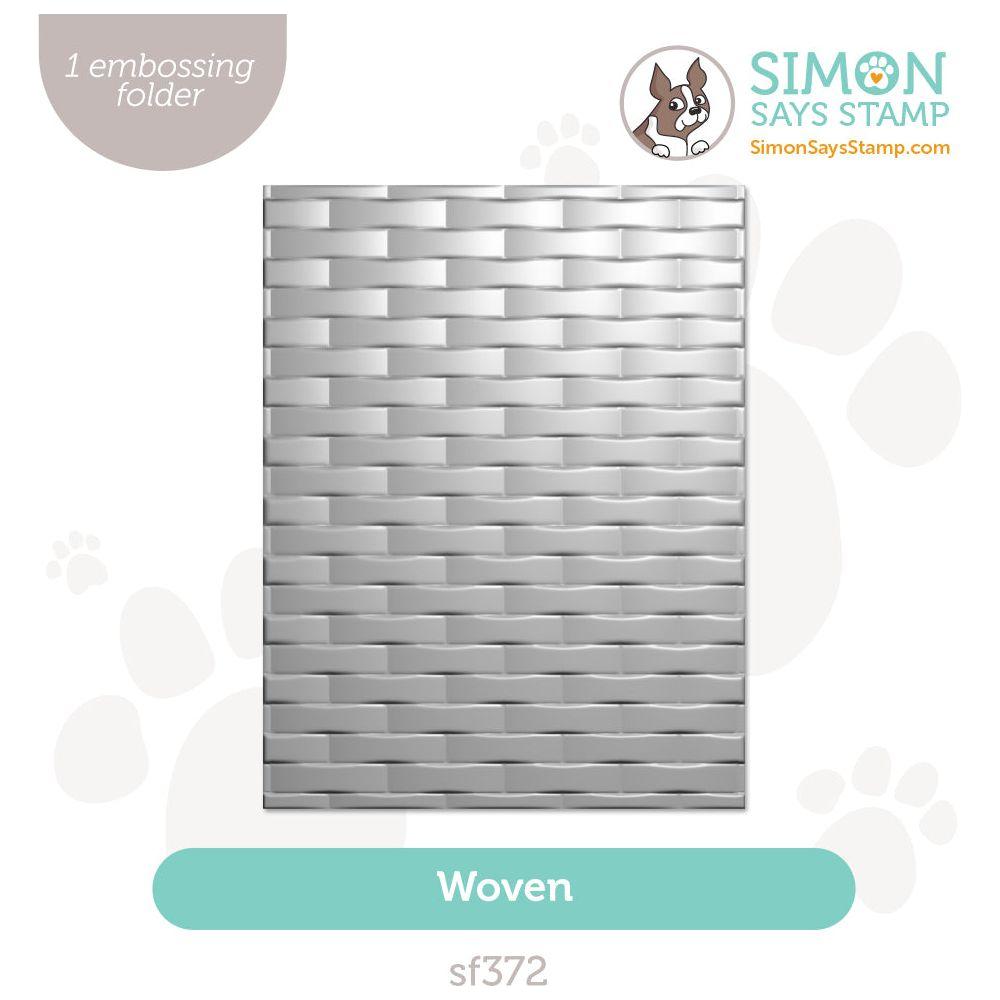 Simon Says Stamp Embossing Folder Woven sf372 Diecember