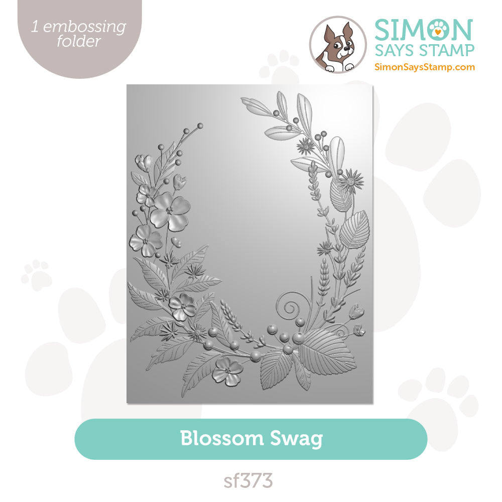 Simon Says Stamp Embossing Folder Blossom Swag sf373