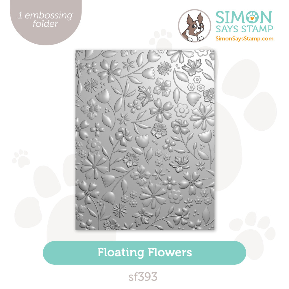 Simon Says Embossing Folder Floating Flowers sf393