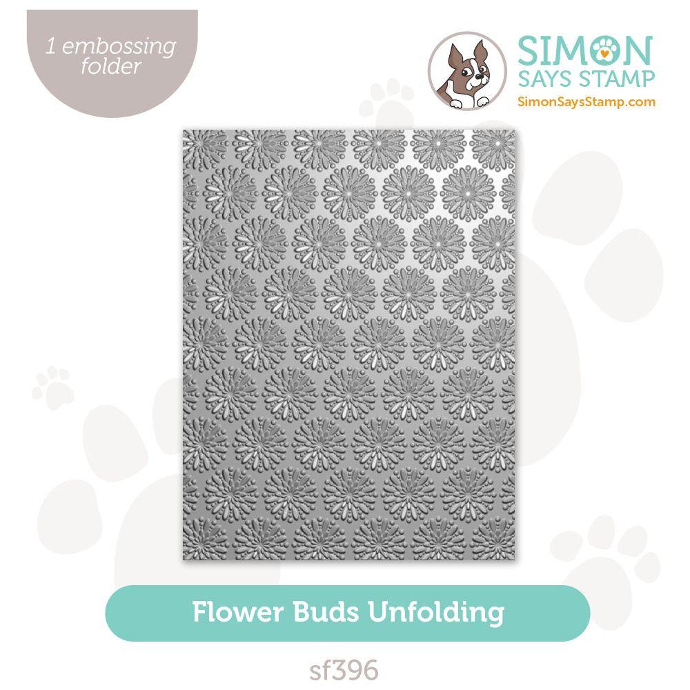 Simon Says Stamp Embossing Folder Flower Buds Unfolding sf396 Celebrate