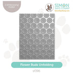Simon Says Stamp Embossing Folder Flower Buds Unfolding sf396 Celebrate