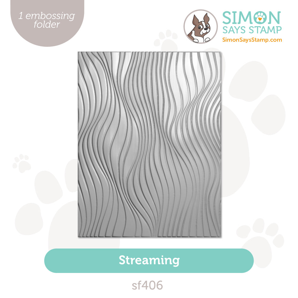 Simon Says Stamp Embossing Folder Streaming sf406 Be Bold