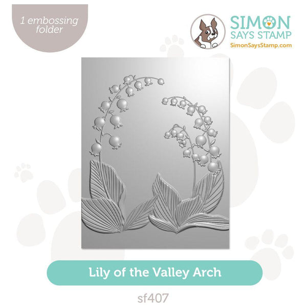 Simon Says Stamp Embossing Folder Lily of the Valley Arch sf407 Be Bol