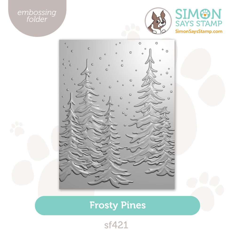 Simon Says Stamp Embossing Folder Frosty Pines sf421 Festive Fun