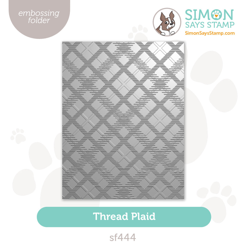 Simon Says Stamp Embossing Folder Thread Plaid sf444 Stamptember