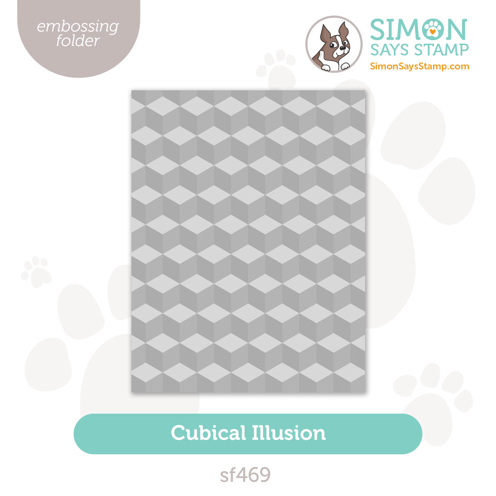 Simon Says Stamp Cubical Illusion Embossing Folder Simon Says Stamp Cubical Illusion Embossing Folder