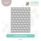 Simon Says Stamp Embossing Folder Cubical Illusion sf469 Rain or Shine