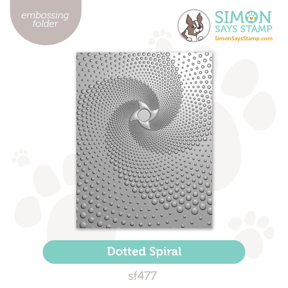 Simon Says Stamp Embossing Folder Dotted Spiral sf477 STAMPtember