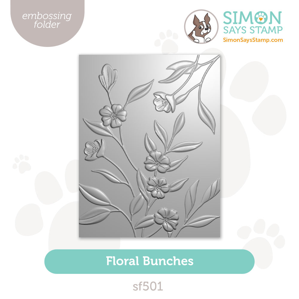 Simon Says Stamp Embossing Folder Floral Bunches sf501 Moments in Time