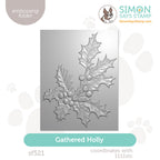 Simon Says Stamp Embossing Folder Gathered Holly sf521