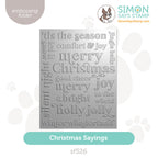 Simon Says Stamp Embossing Folder Christmas Sayings sf526