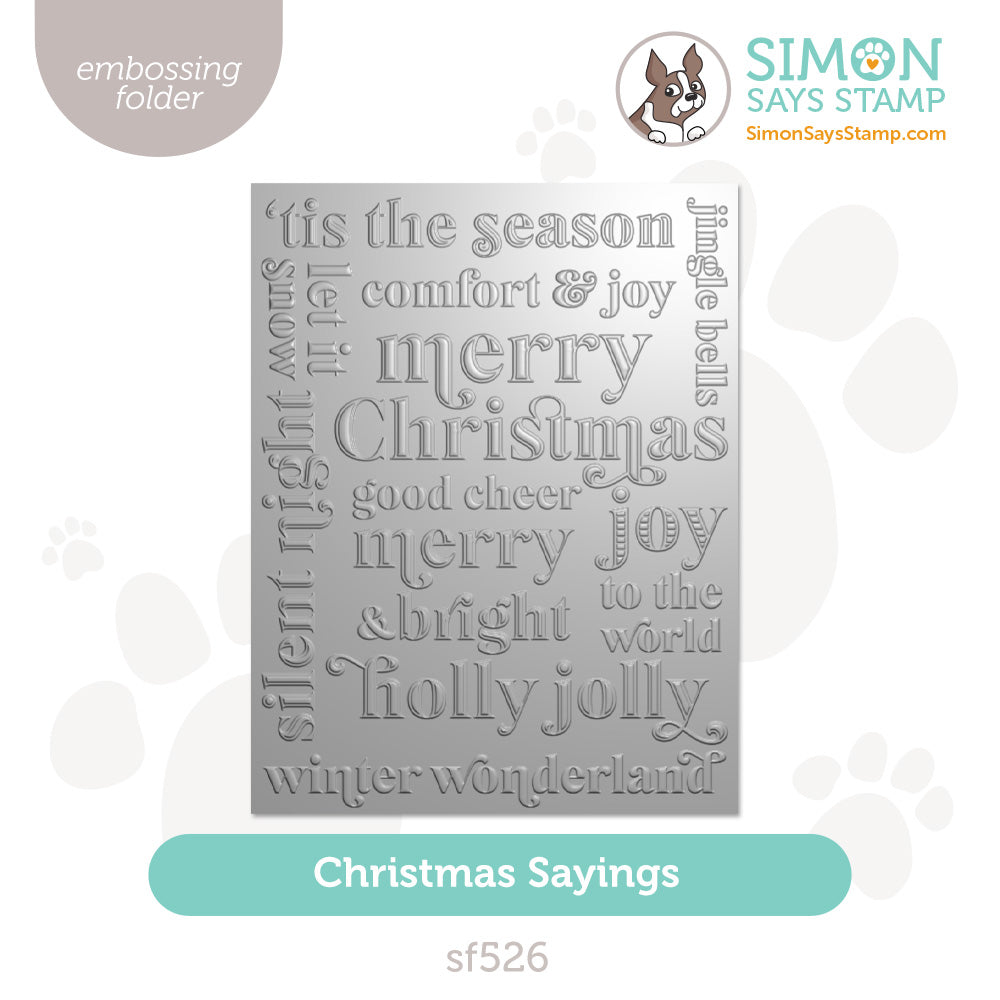 Simon Says Stamp Embossing Folder Christmas Sayings sf526
