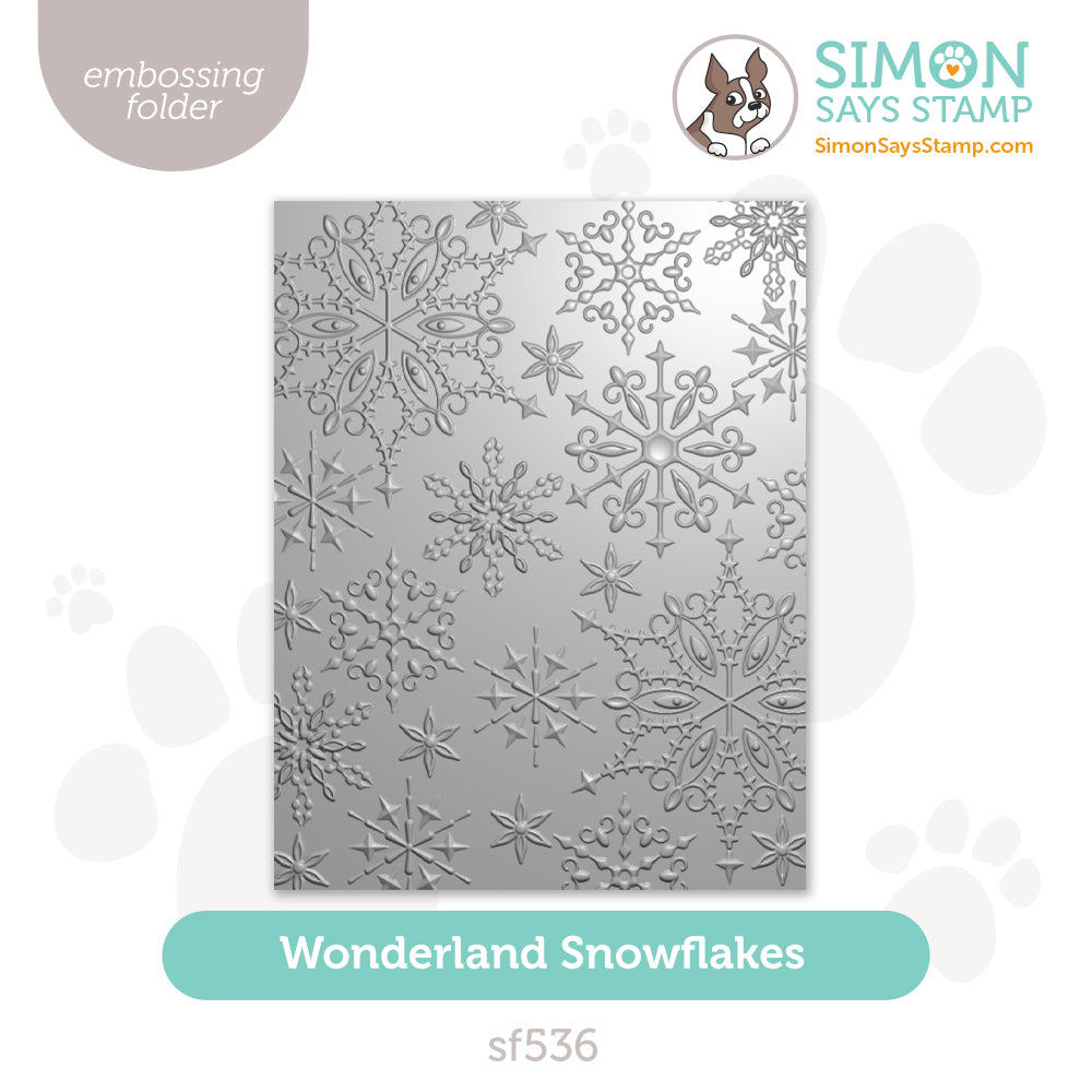 Simon Says Stamp Embossing Folder Wonderland Snowflakes sf536 Heart to