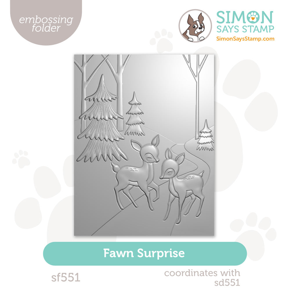 Simon Says Stamp Embossing Folder Fawn Surprise sf551