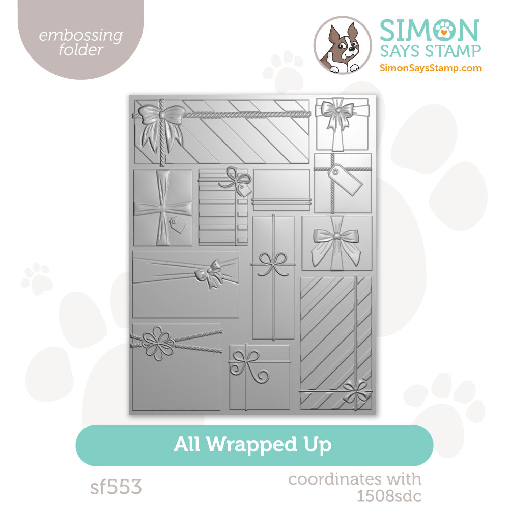 Simon Says Stamp Embossing Folder All Wrapped Up sf553