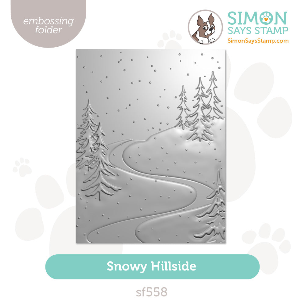 Simon Says Stamp Embossing Folder Snowy Hillside sf558 And Everything Nice