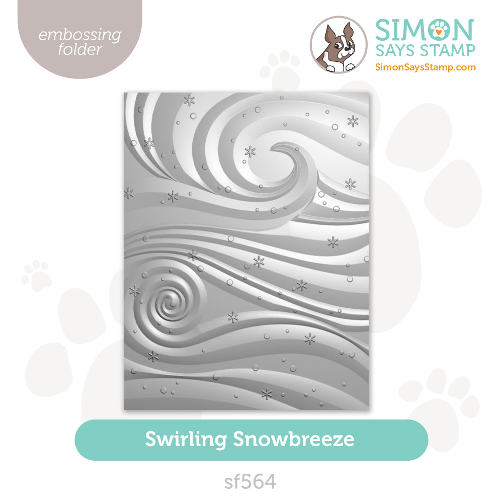 Simon Says Stamp Embossing Folder Swirling Snowbreeze sf564 Heart to Heart
