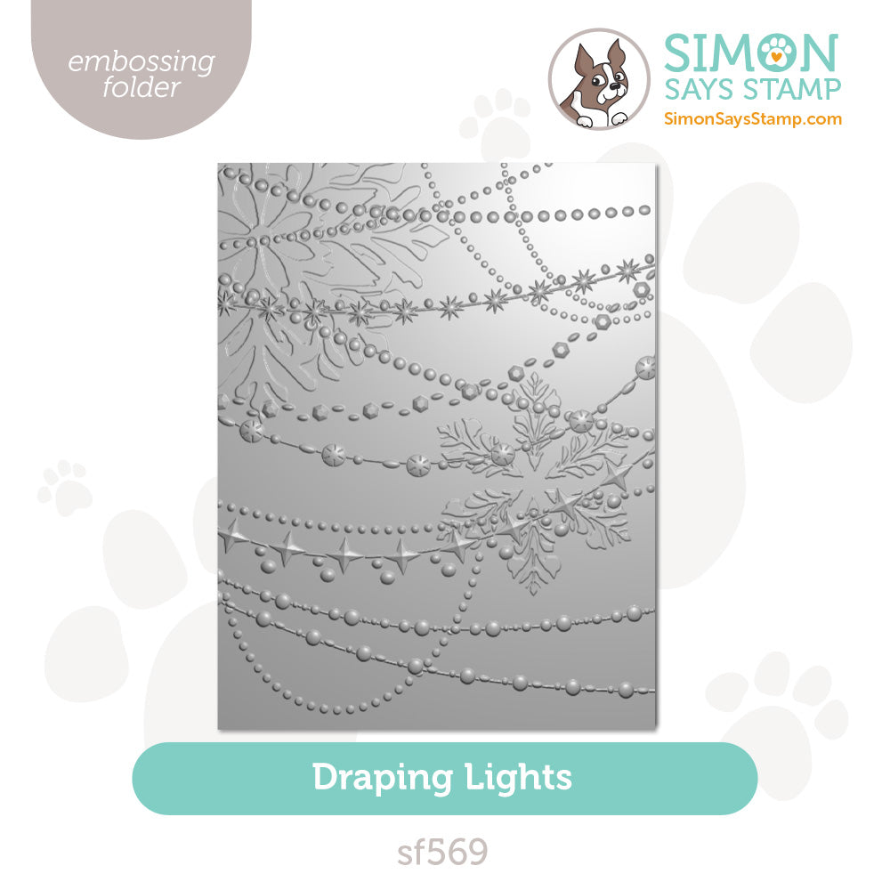Simon Says Stamp Embossing Folder Draping Lights sf569