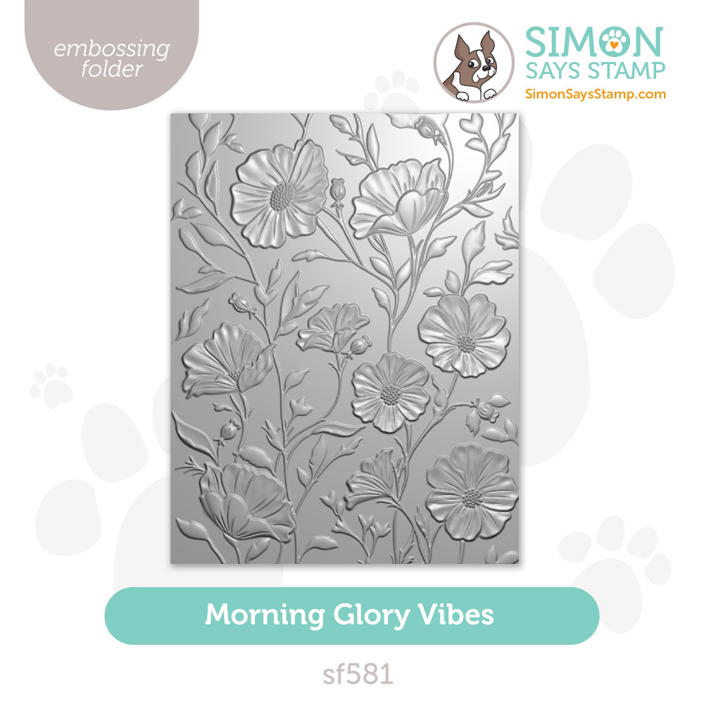 Simon Says Stamp Embossing Folder Morning Glory Vibes sf581