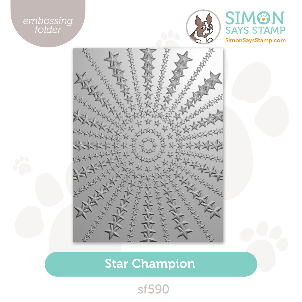 Simon Says Stamp Embossing Folder Star Champion sf590 Always There