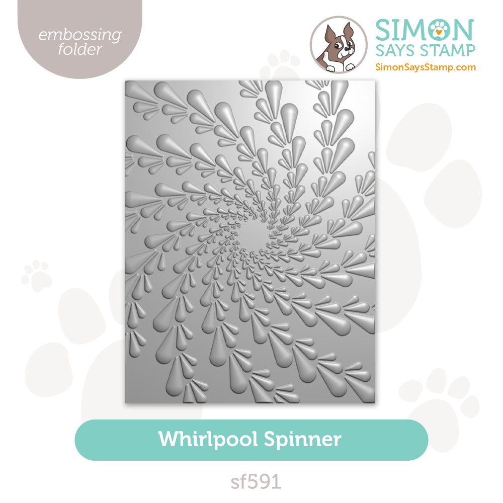 Simon Says Stamp Embossing Folder Whirlpool Spinner sf591 Every Happiness
