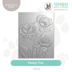Simon Says Stamp Embossing Folder Peony Trio sf605 Shine On
