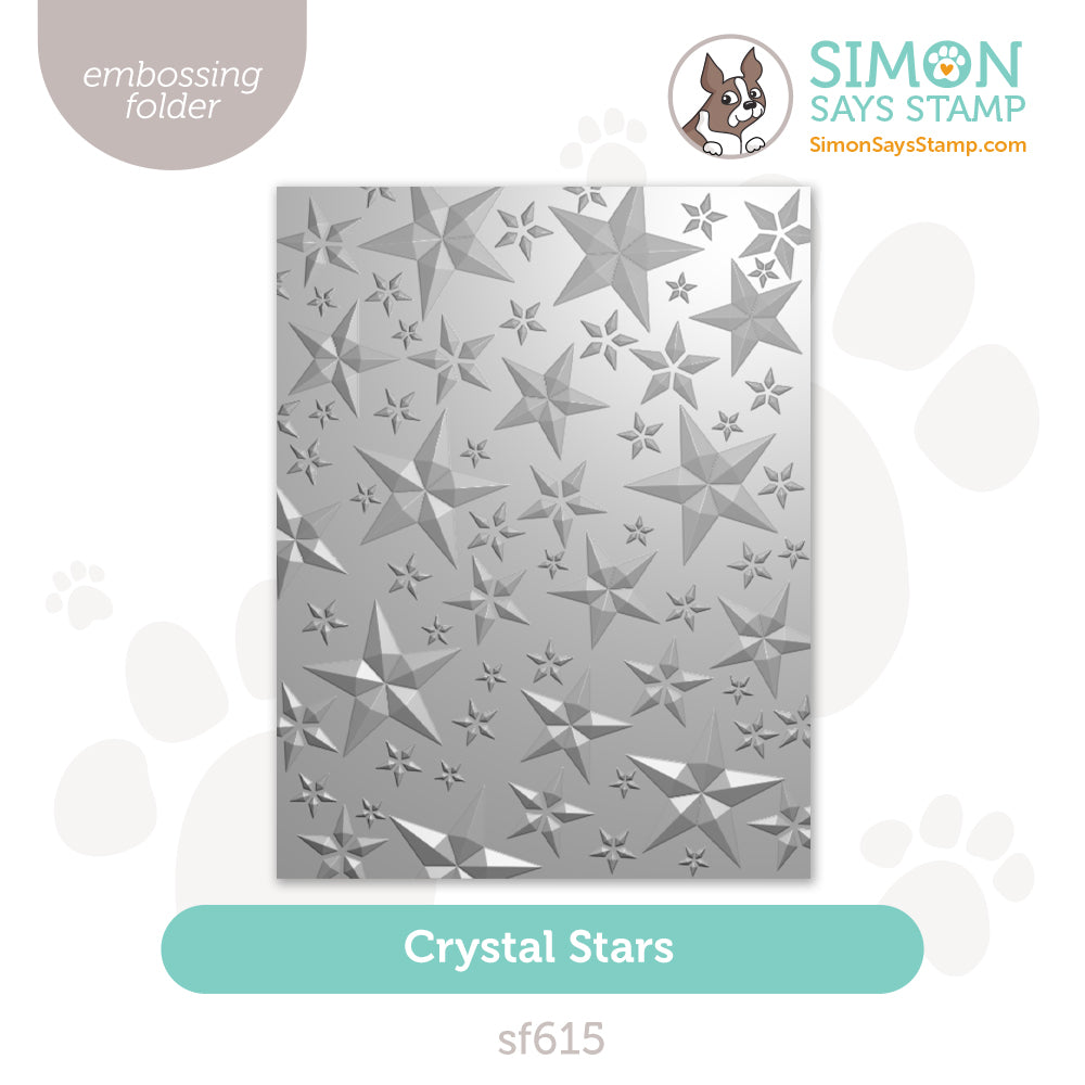 Simon Says Stamp Embossing Folder Crystal Stars sf615 Always There