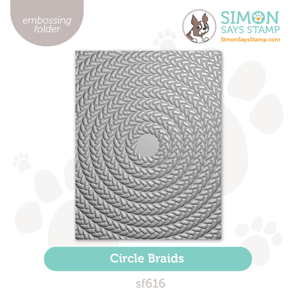Simon Says Stamp Embossing Folder Circle Braids sf616 Every Happiness