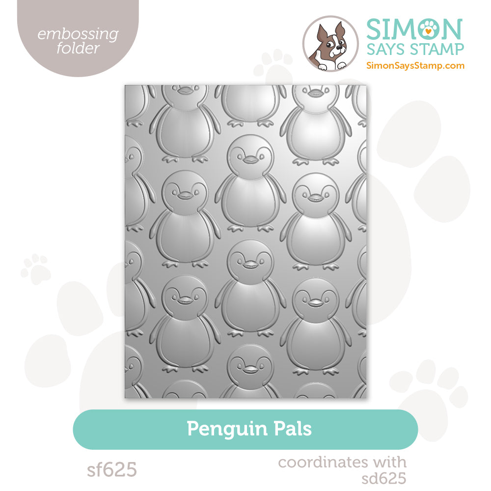 Simon Says Stamp Embossing Folder Penguin Pals sf625