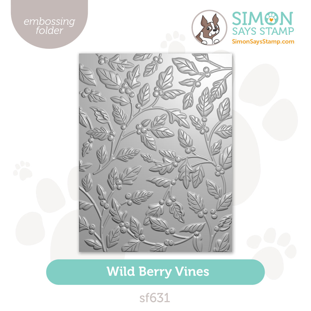 Simon Says Stamp Embossing Folder Wild Berry Vines sf631