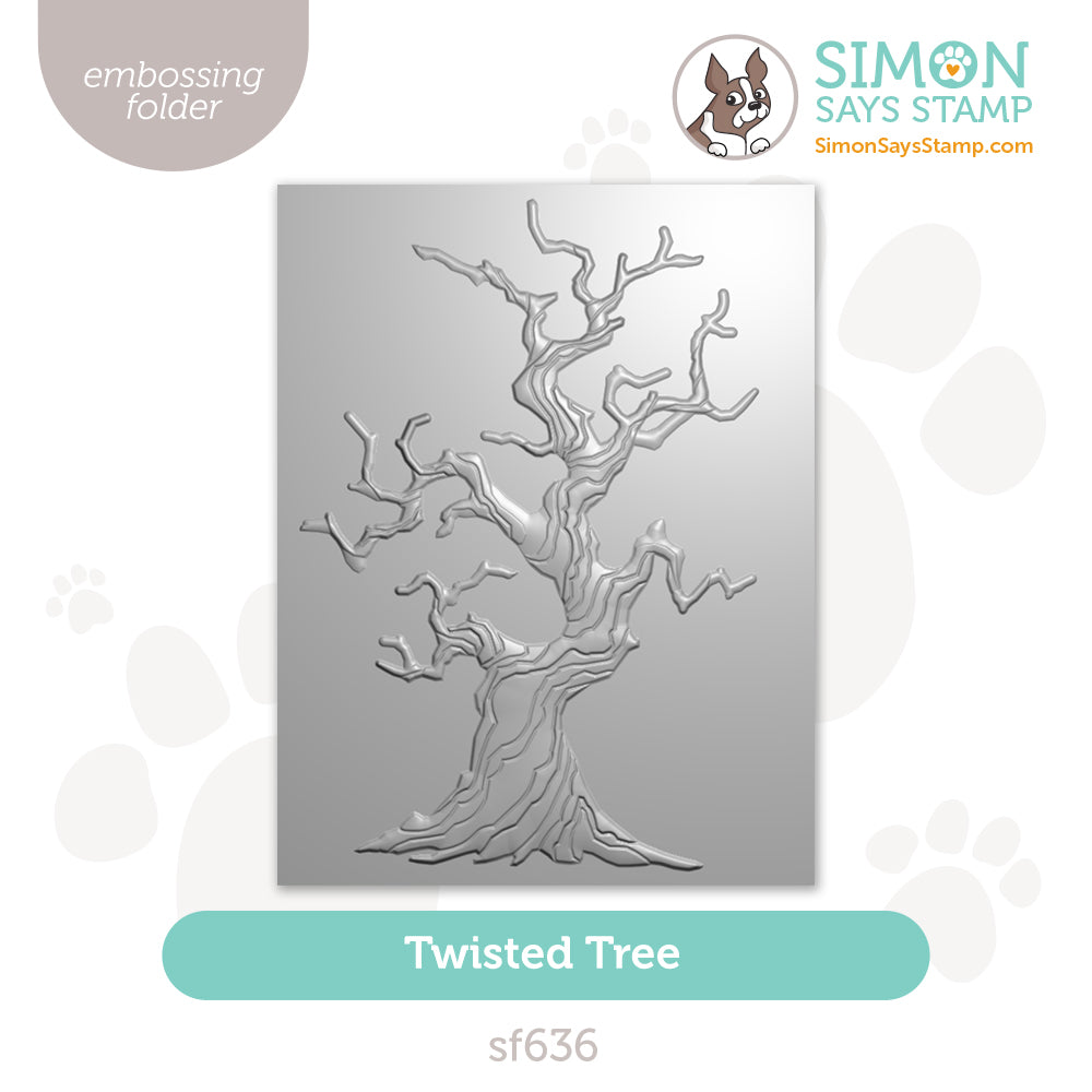 Simon Says Stamp Embossing Folder Twisted Tree sf636 Stamptember