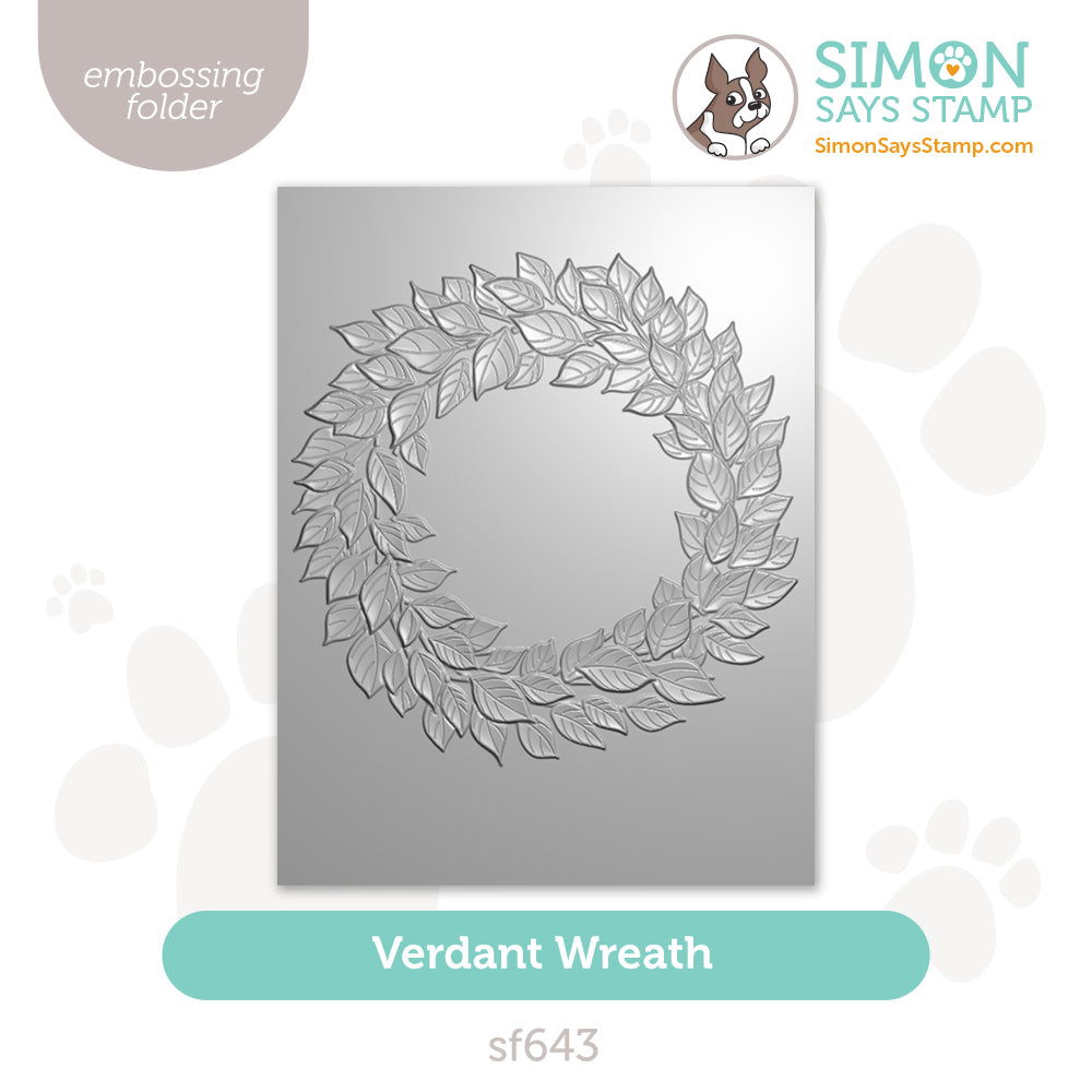 Simon Says Stamp Embossing Folder Verdant Wreath sf643
