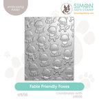 Simon Says Stamp Embossing Folder Fable Friendly Foxes sf656 Stamptember