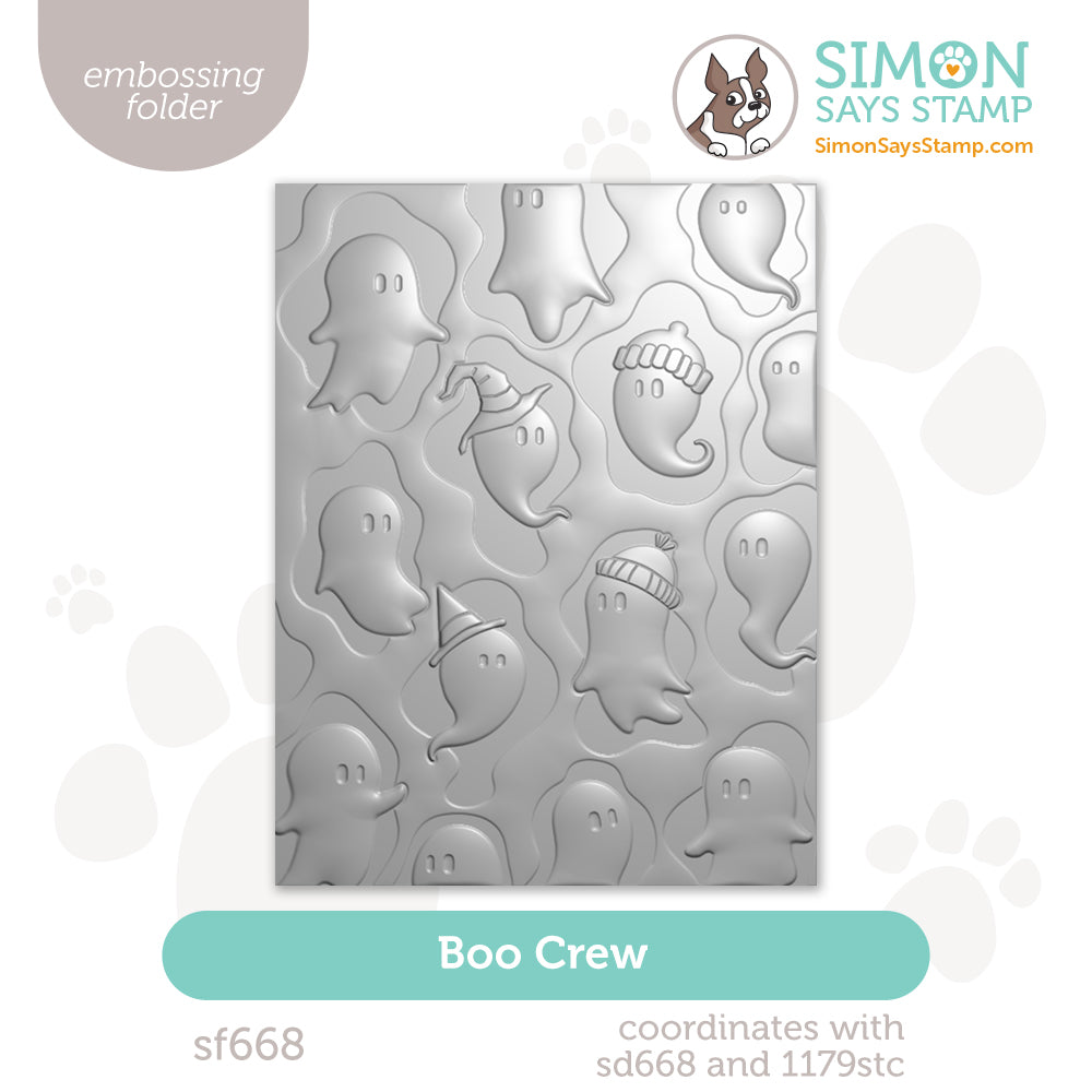 Simon Says Stamp Embossing Folder Boo Crew sf668