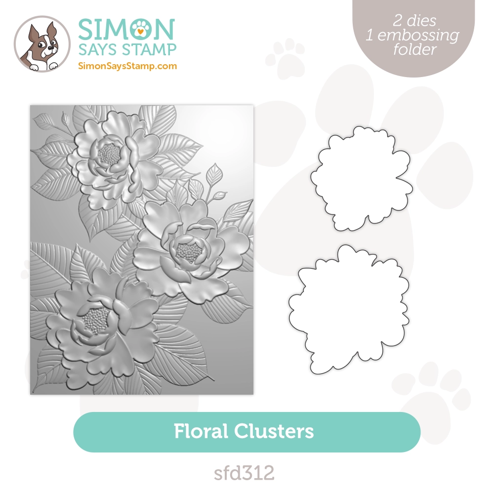 Simon Says Stamp Embossing Folder And Dies Floral Clusters sfd312 Out Of This World