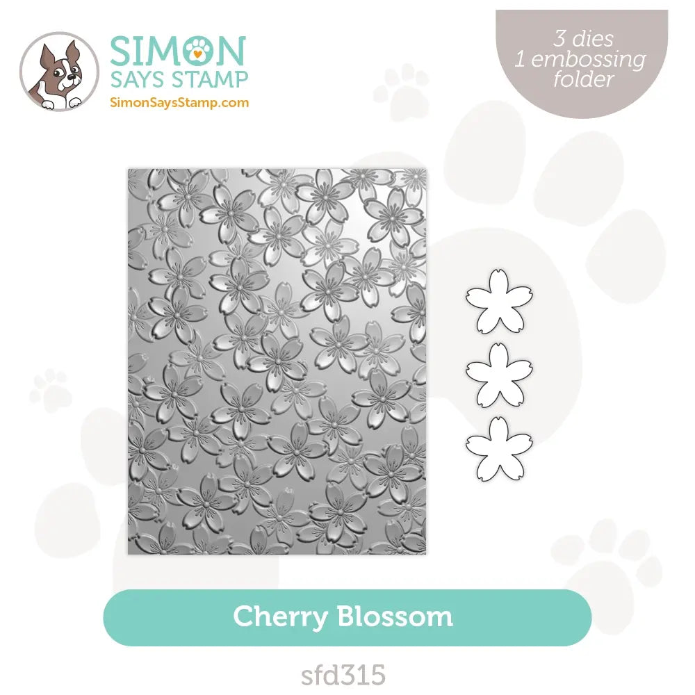 Simon Says Stamp Embossing Folder and Cutting Dies Cherry Blossom sfd315 Be Bold