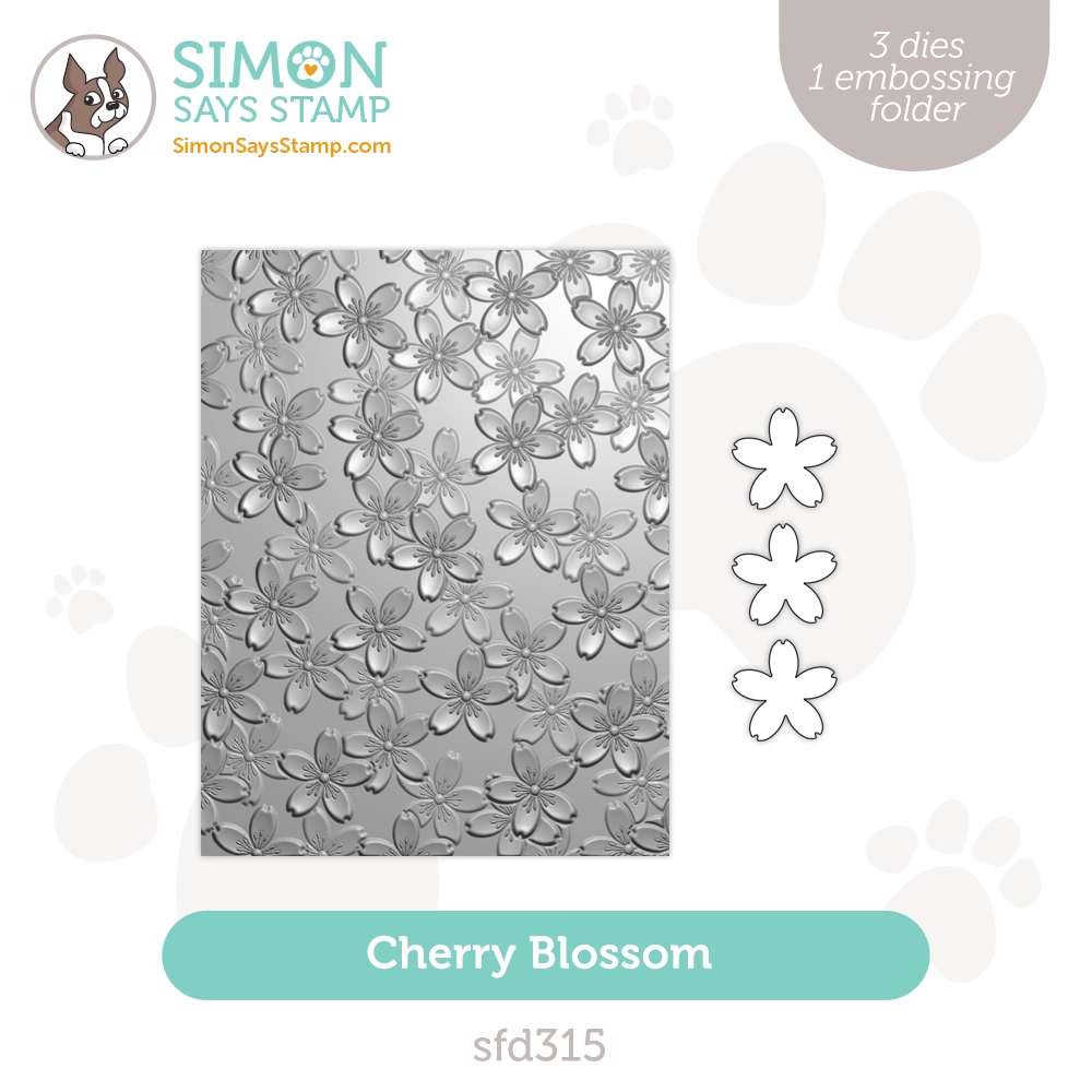 Simon Says Stamp Embossing Folder and Cutting Dies Cherry Blossom sfd315 Be Bold