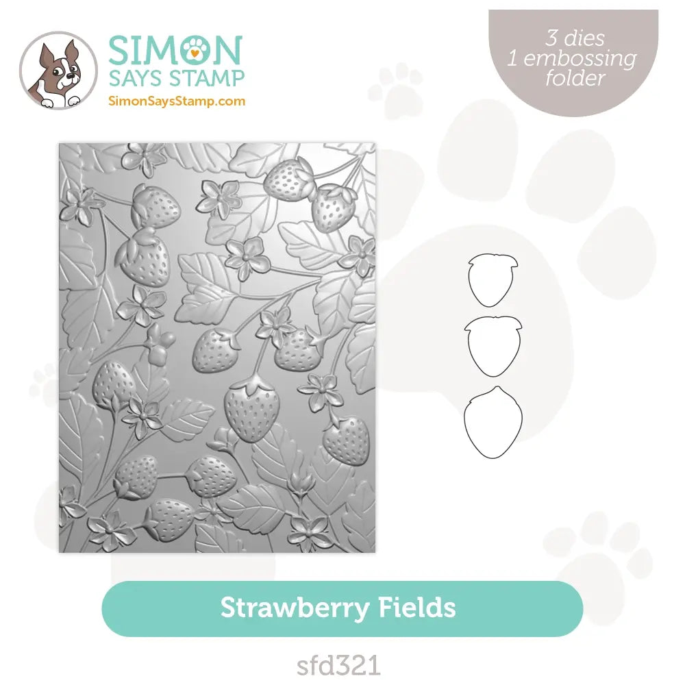 Simon Says Stamp Embossing Folder And Dies Strawberry Fields sfd321 Out Of This World