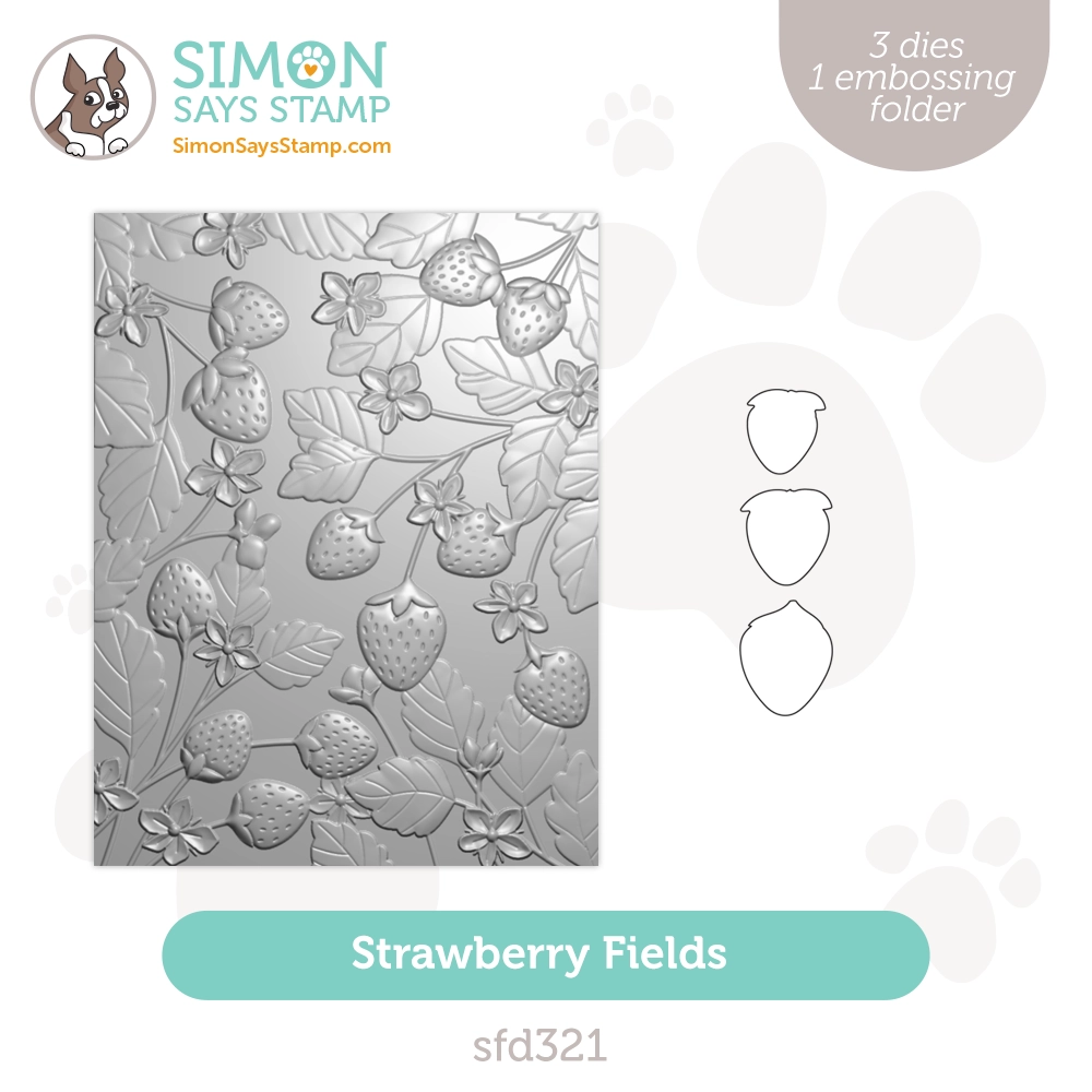 Simon Says Stamp Embossing Folder And Dies Strawberry Fields sfd321 Out Of This World