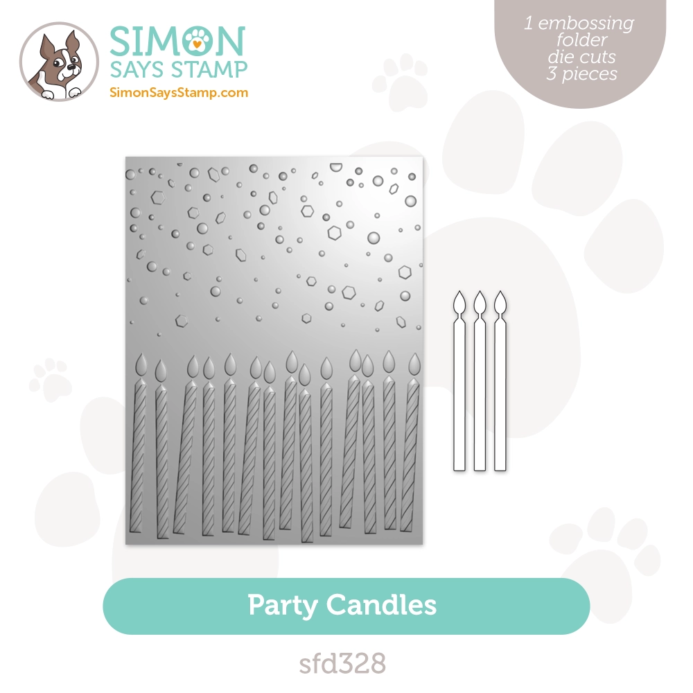 Simon Says Stamp Embossing Folder And Dies Party Candles sfd328 Stamptember