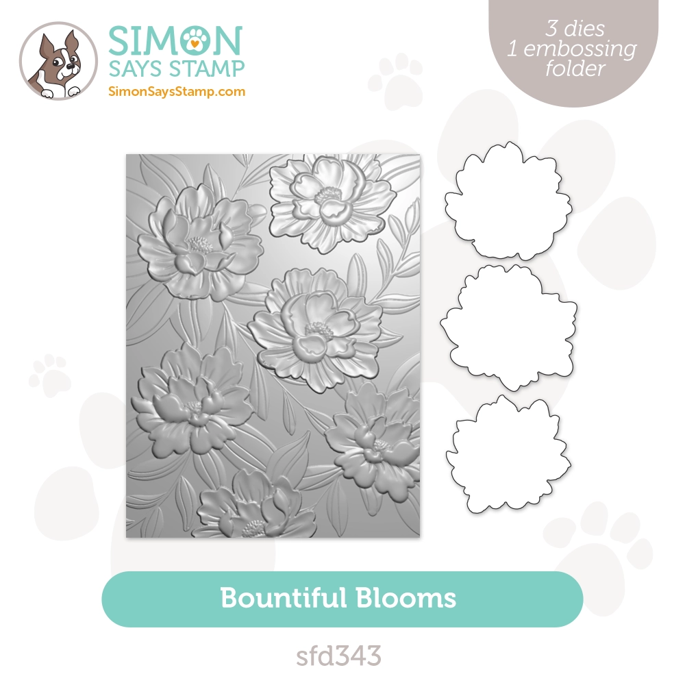 Simon Says Stamp Embossing Folder And Cutting Dies Bountiful Blooms sfd343 Stamptember